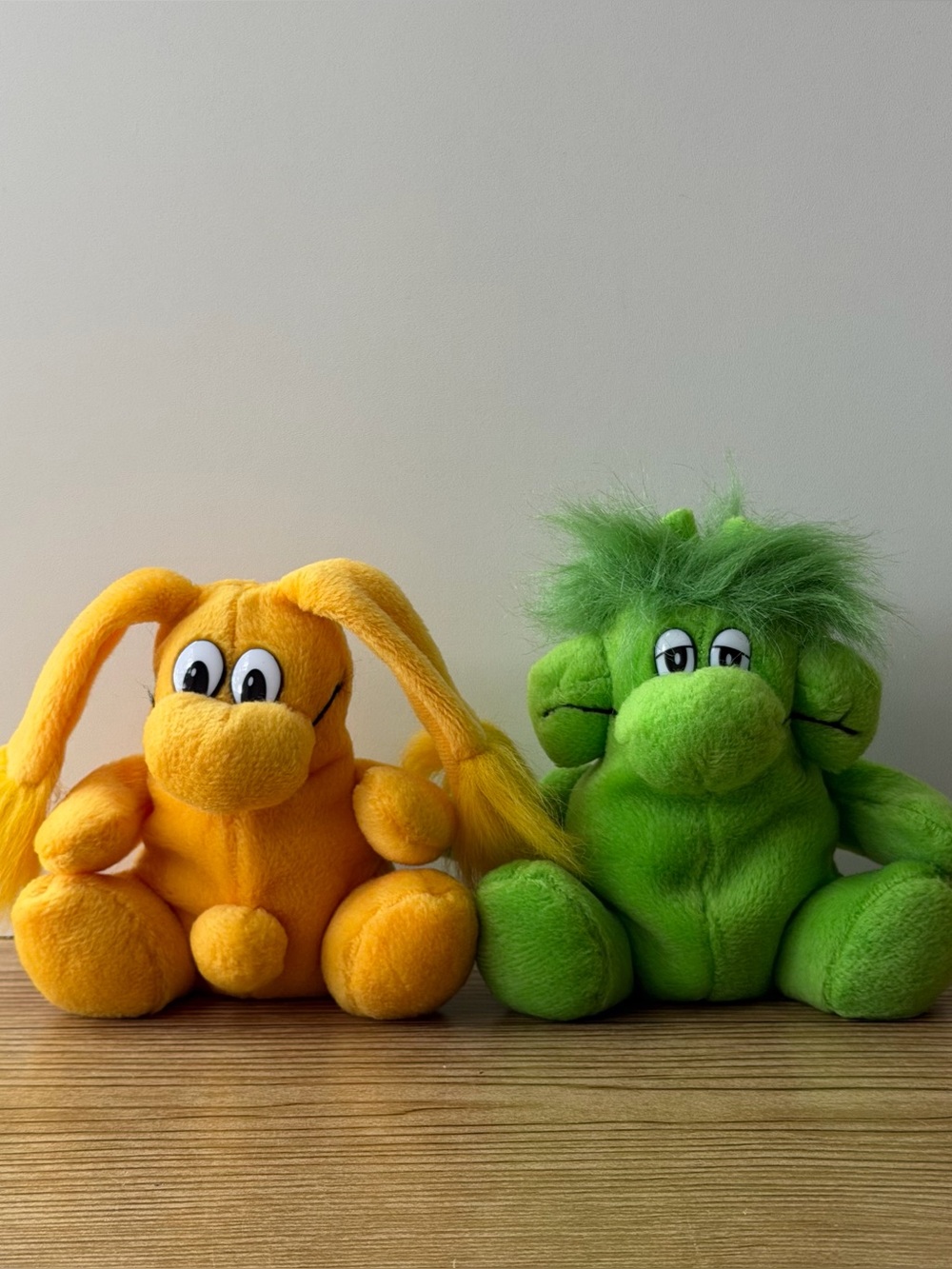 Kodak Colorkins Mini Max & Mini Zoom Yellow & Green 90s Stuffed Toys